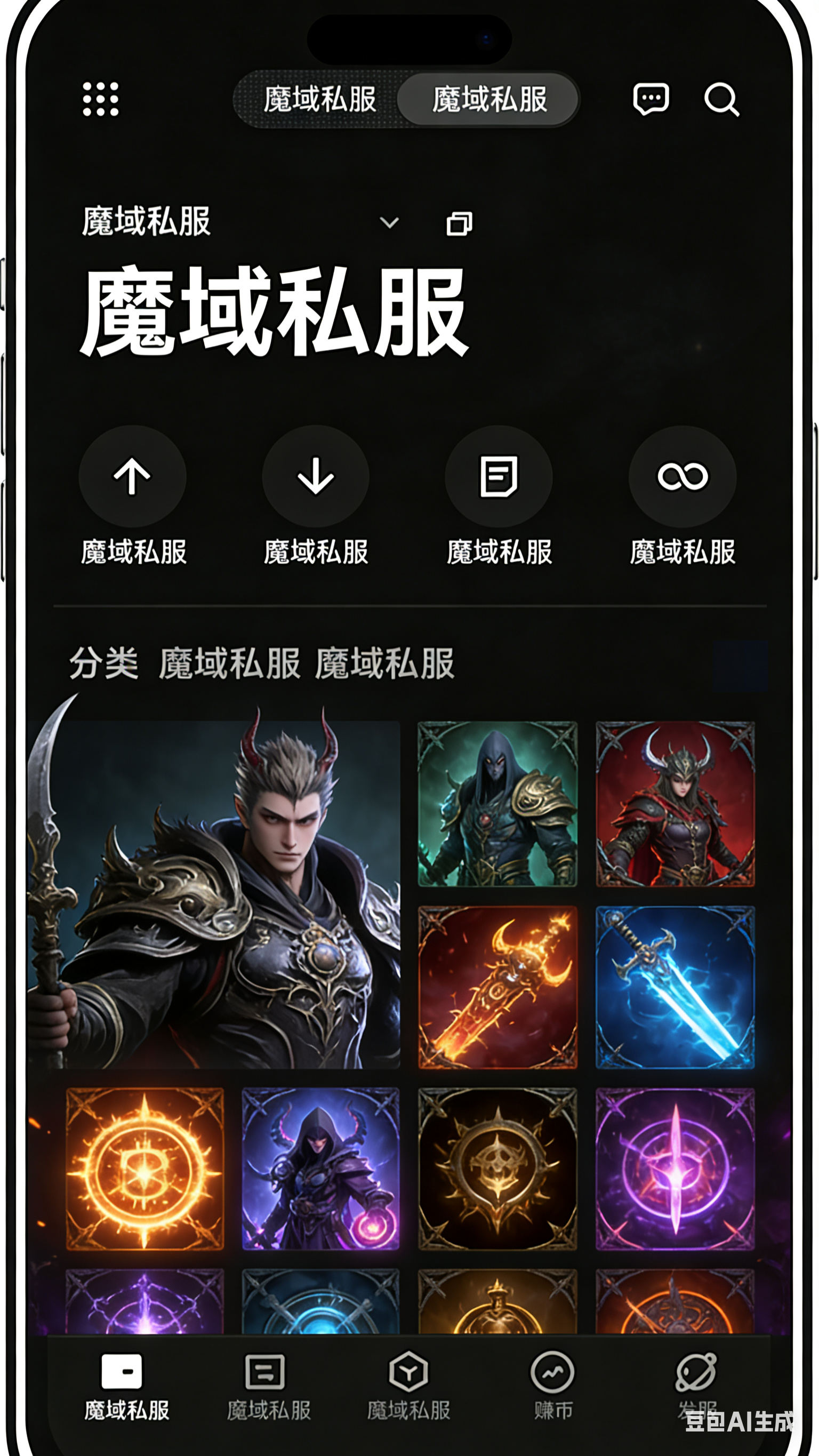 怀旧魔域私服移动端游戏界面